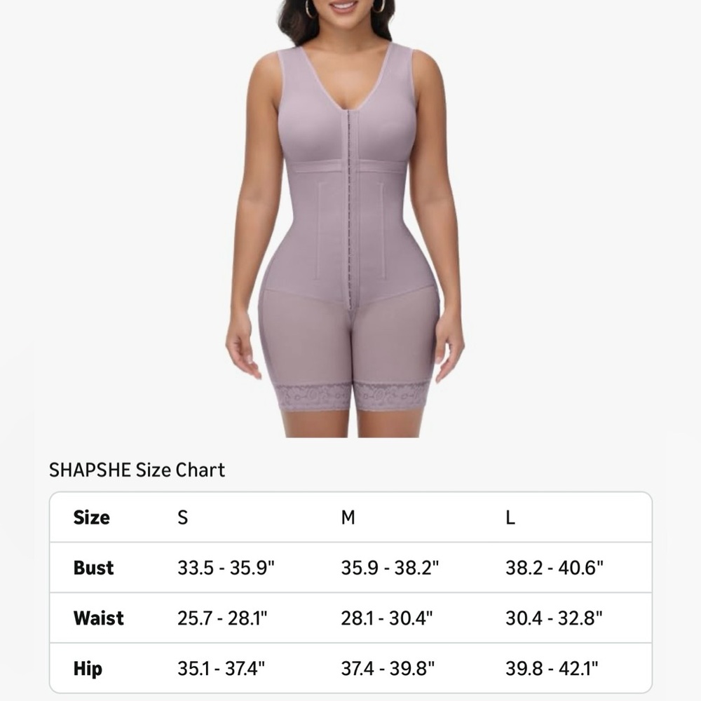 NWOT Lilac Purple Shapewear Fajas Bodysuit - Picture 5 of 15